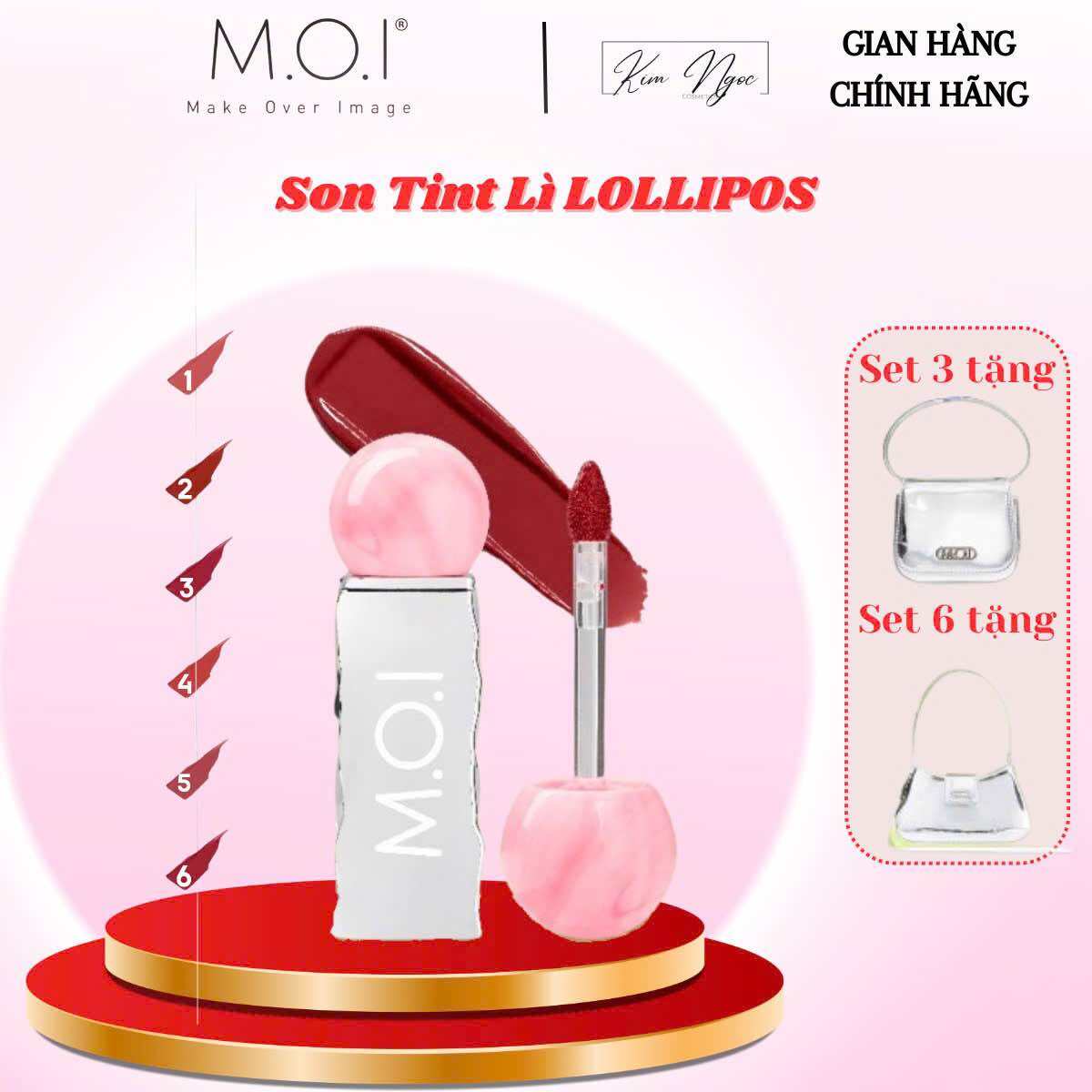 Son Kem Tint Lì M.O.I Hồ Ngọc Hà LOLLIPOPS - Matte Lasting Lip Tint Phiên Bản Giới Hạn 4gr
