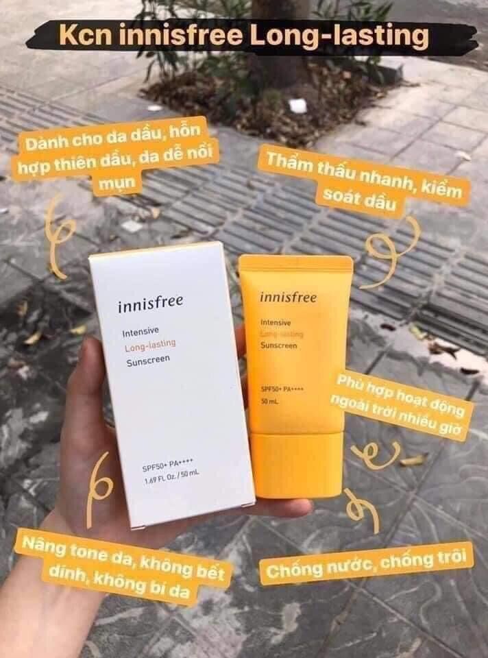 Kem chống nắng innisfree long - lasting 50ml