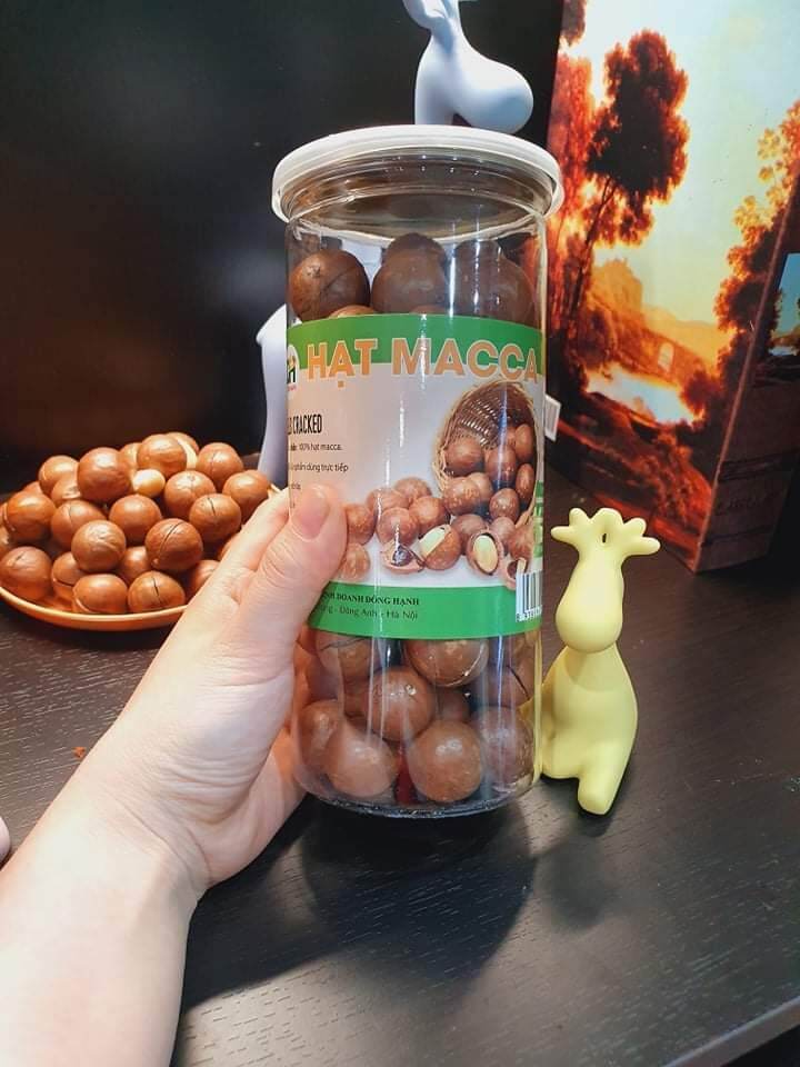 Hũ 500g macca đaklak nứt vỏ tự nhiên