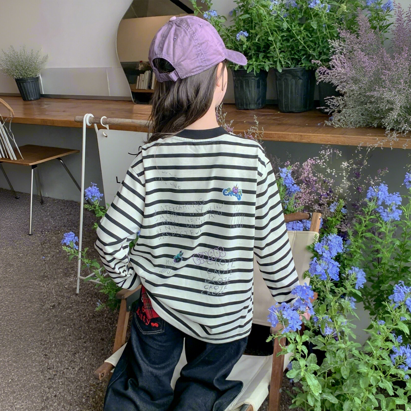 Spring Autumn Girls Stripe T-Shirt - 2