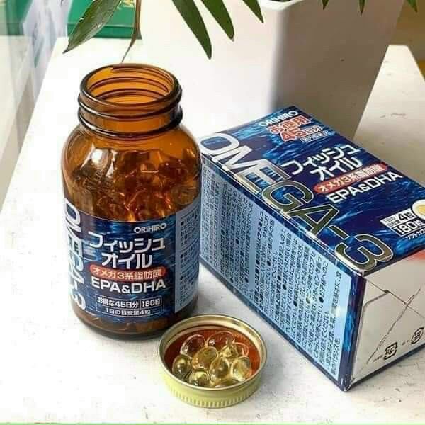 Dầu cá EPA&DHA  OMEGA3 ORIHIRO NHẬT BẢN 180VIÊN