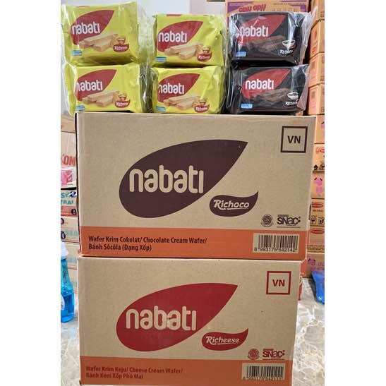 1 thùng bánh nabati phô mai-socola 17g x 12 gói