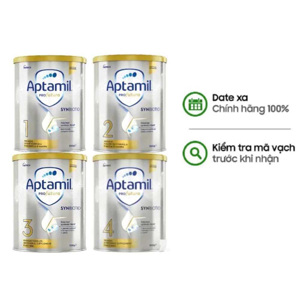 Sữa APTAMIL ÚC chính hãng lon 900gr số 1,2,3