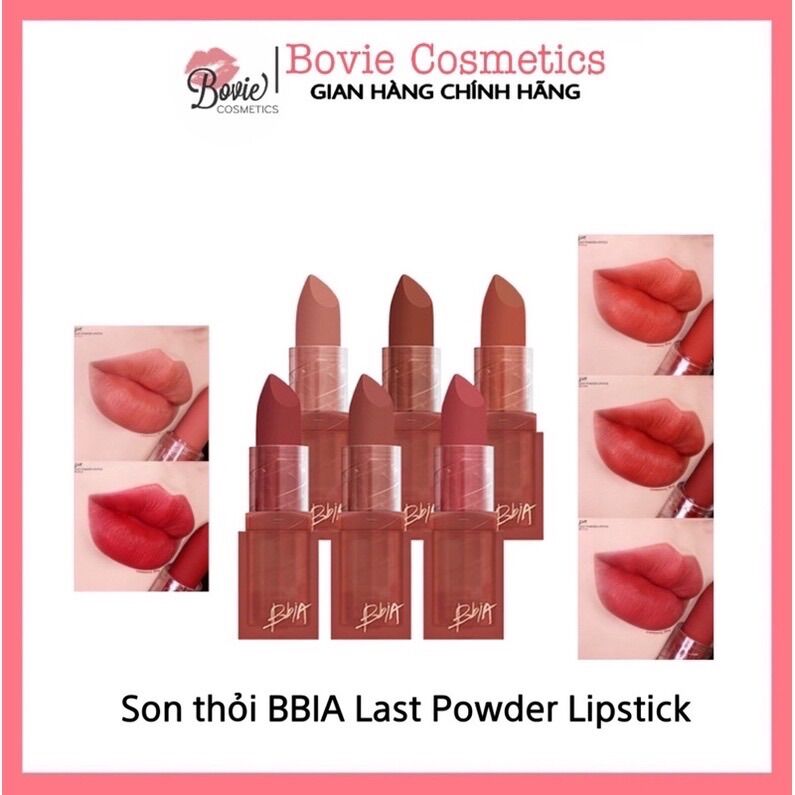 Son thỏi bbia last powder lipstick màu 1-2-3-4-5-6