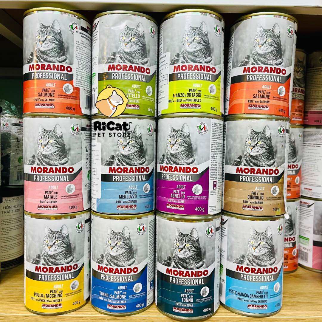 Pate cho mèo morando lon 400g ý | thức ăn cho mèo pate morando