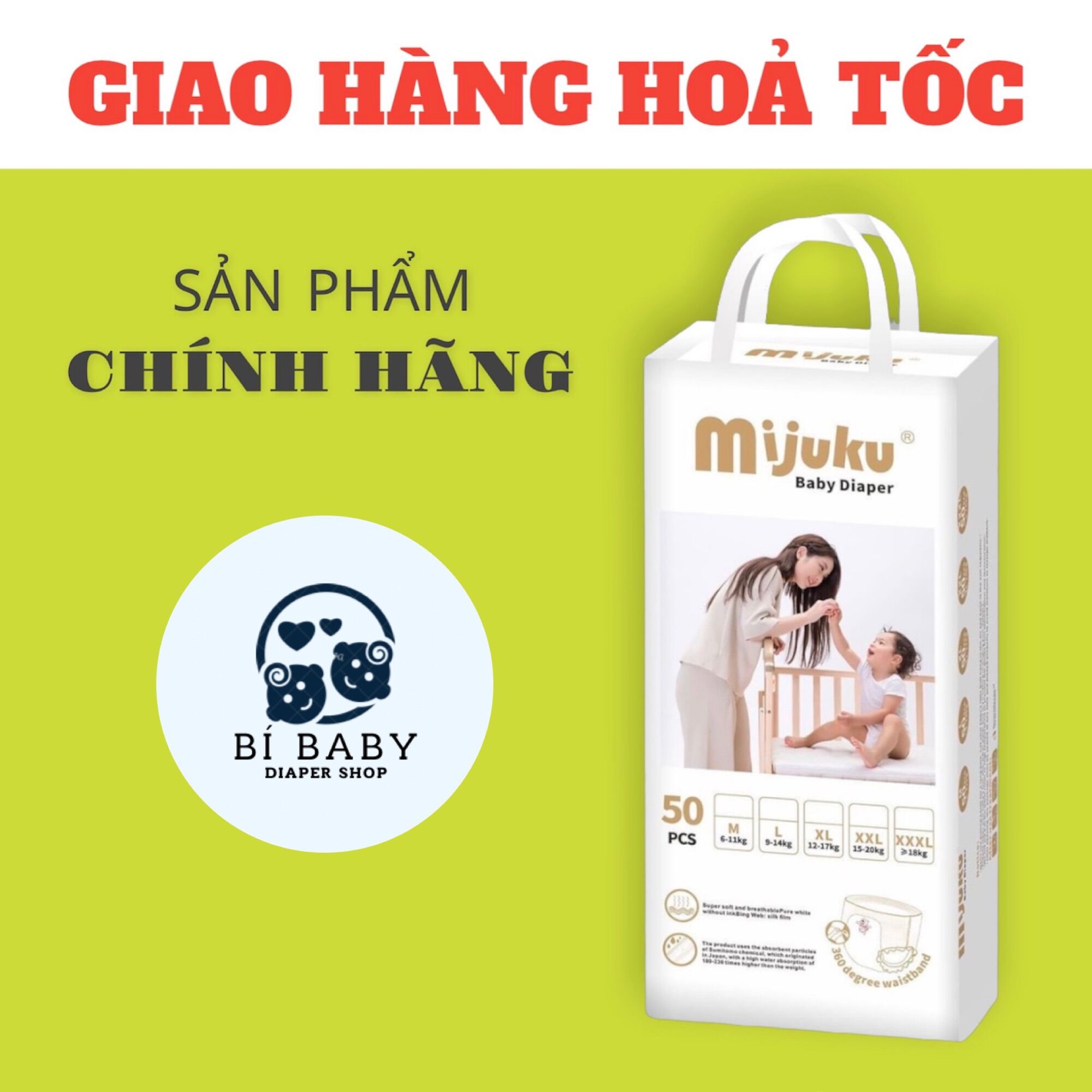 Tã bỉm quần mijuku m/l/xl/xxl/xxxl