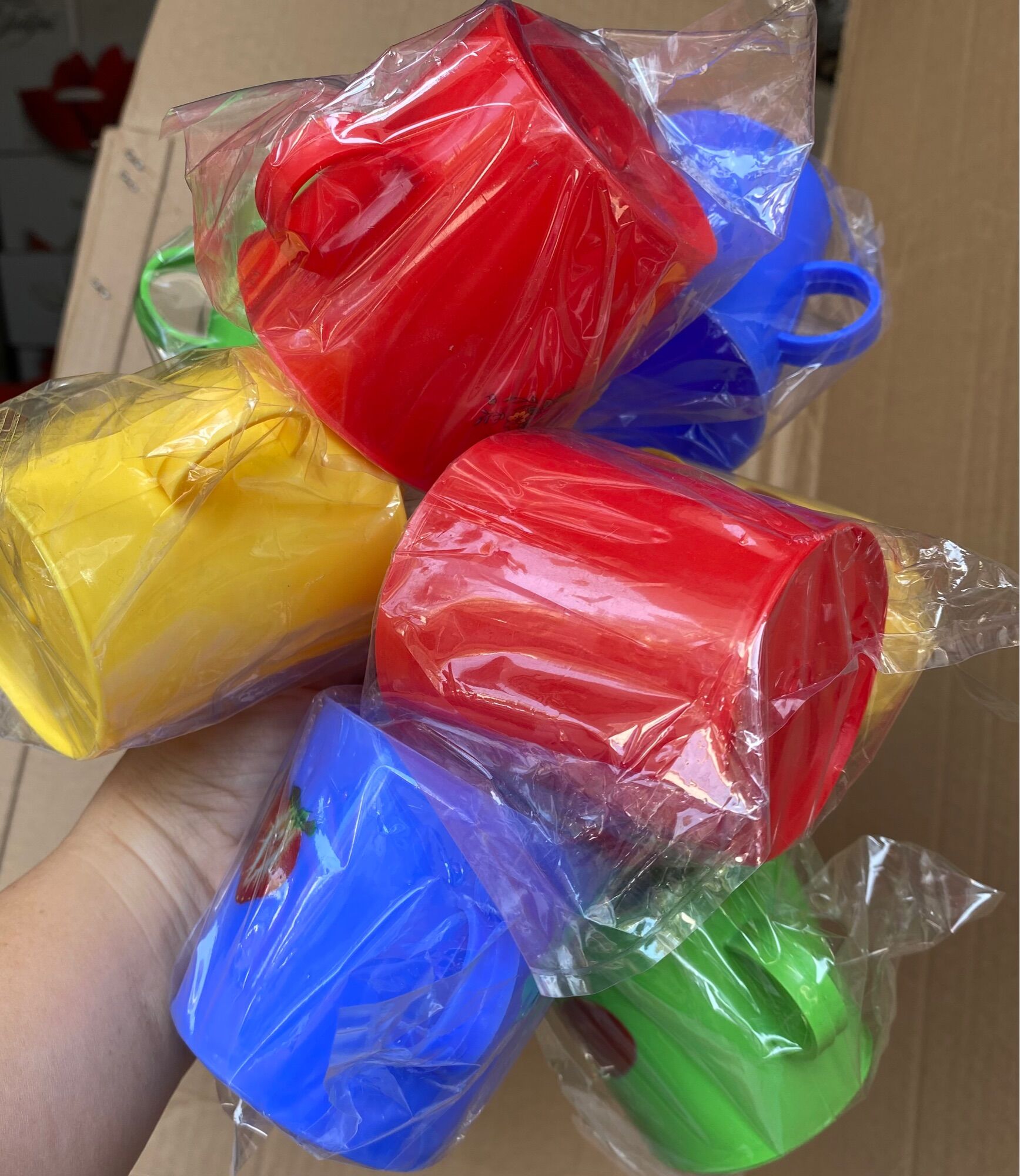 💥 Set 10 Ca Nhựa, Hình TRÁI CÂY Dễ thương (Kt: 7x7cm, hình thật)