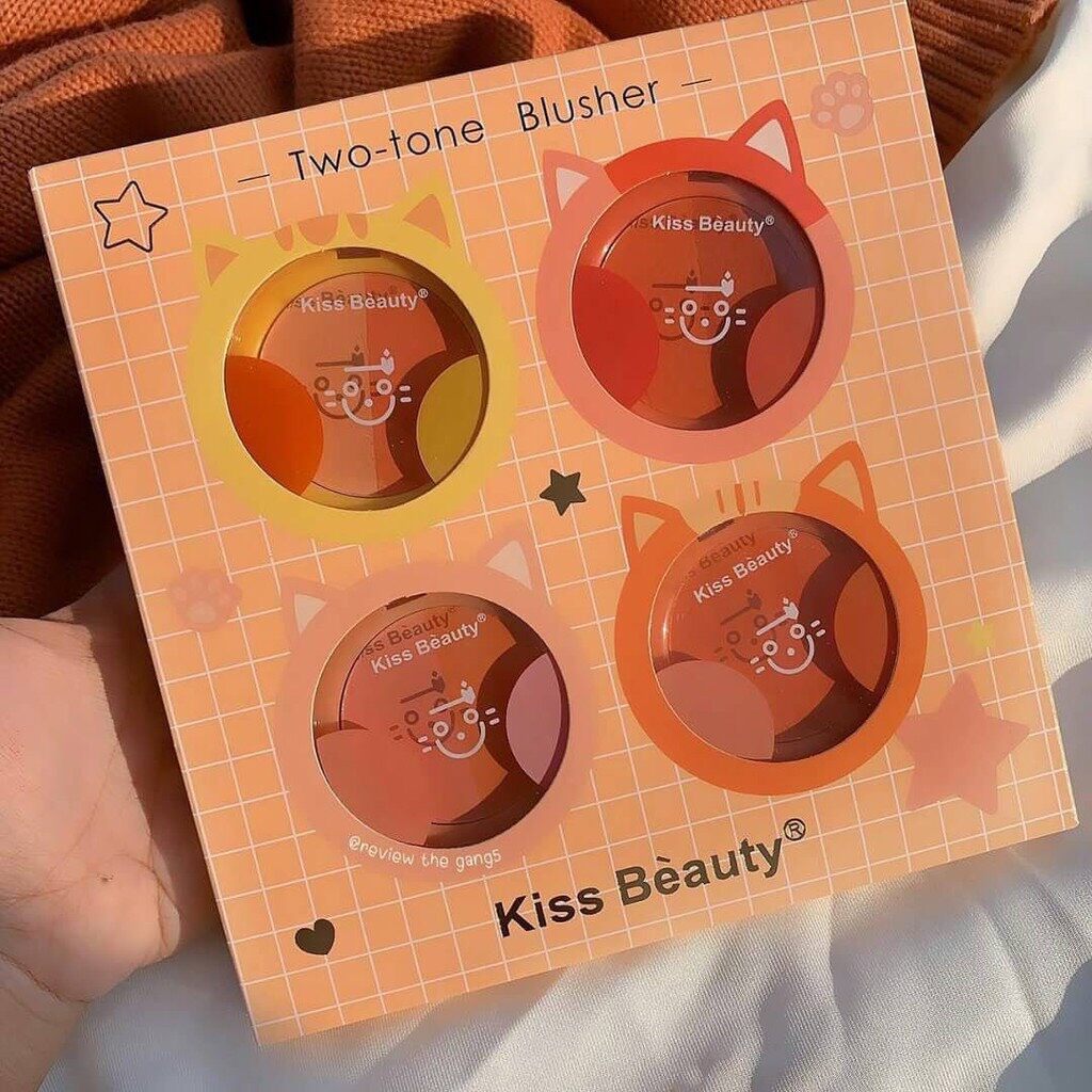 Bảng 4 ô vừa má hồng vừa highlight