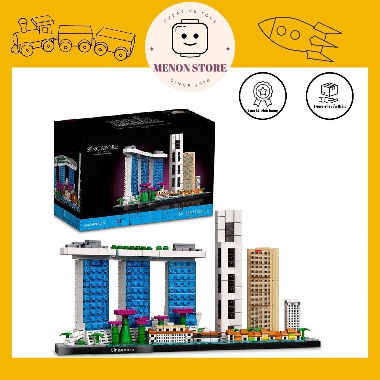 Đồ chơi lắp ráp 20057 21057 mô hình thành phố Singapore