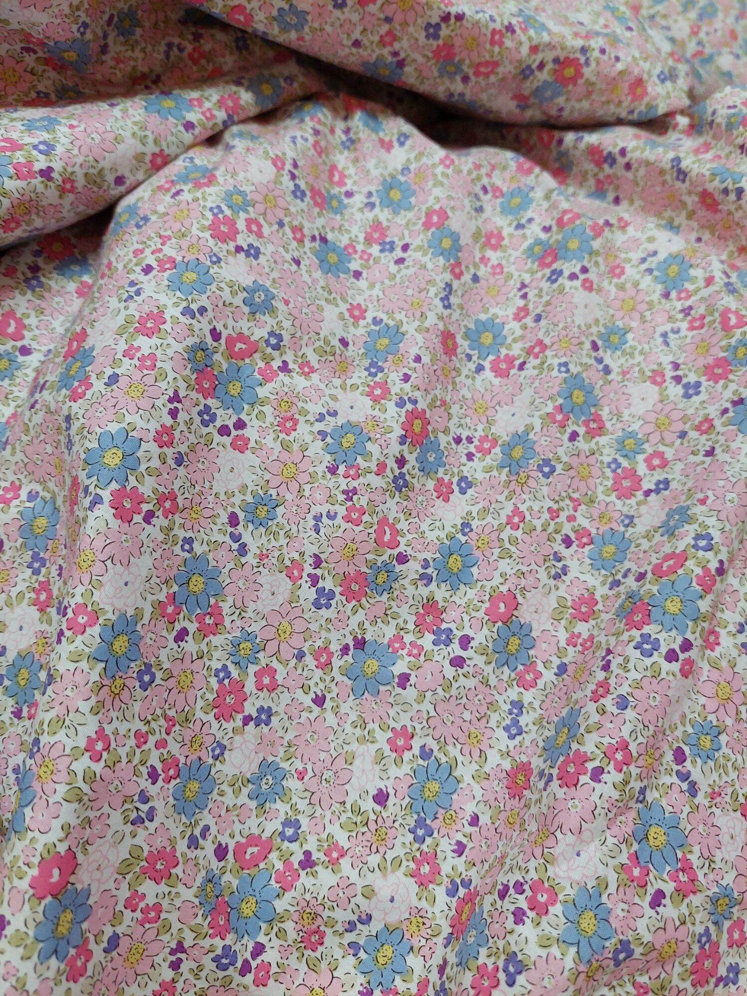 VẢI THÔ COTTON HOA, KHỔ NGANG 1m5