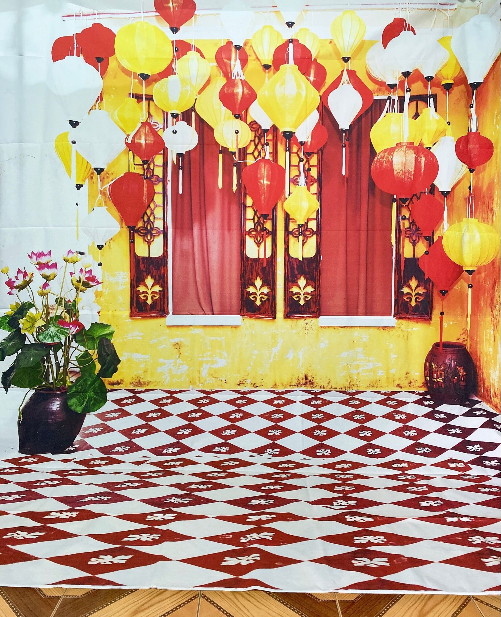 Phông nền chụp ảnh lồng đèn 2m x 2,5m