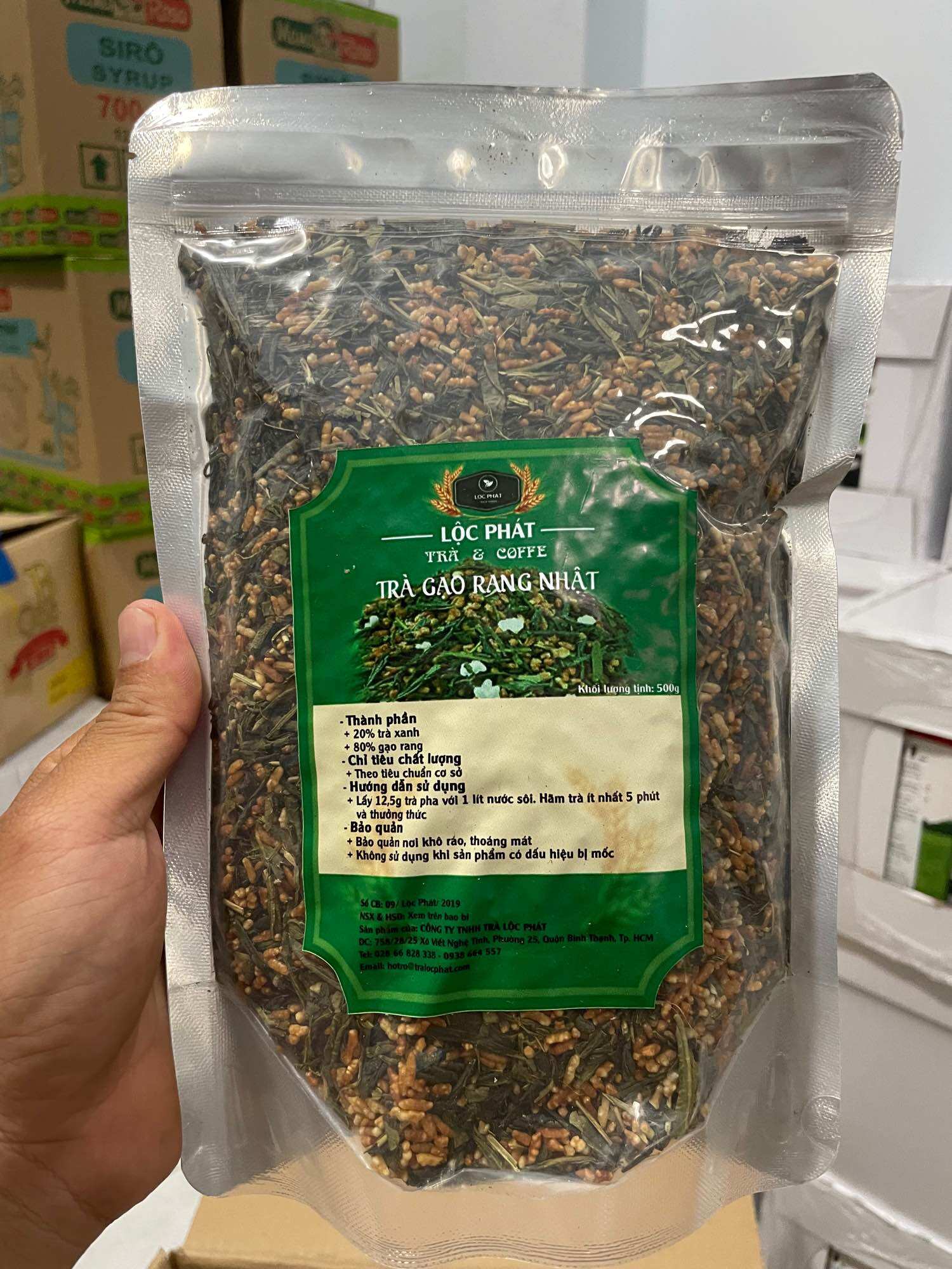 Trà gạo rang Lộc Phát