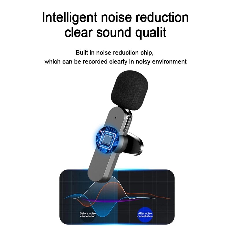 Không dây Lavalier Microphone ve áo Mic mini cho Iphone Android điện thoại di động PC Tiny Micro Tie mikrofon Mike kép Bluetooth