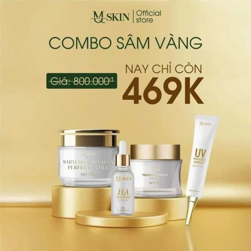 Combo Kem Cốt Nám Sâm Vàng MQ SKIN (4 món)