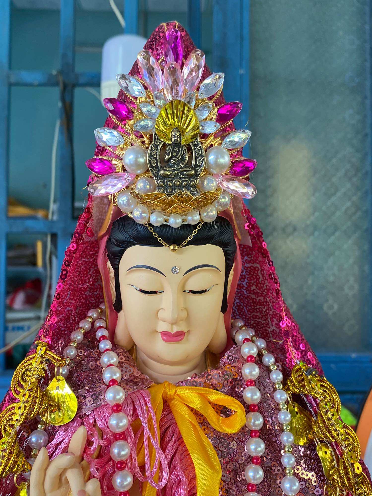 Áo choàng mẹ quan âm ( tượng 30-40cm)