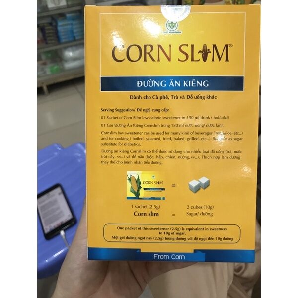 ĐƯỜNG BẮP ĂN KIÊNG CORN SLIM HỘP 50 GÓI