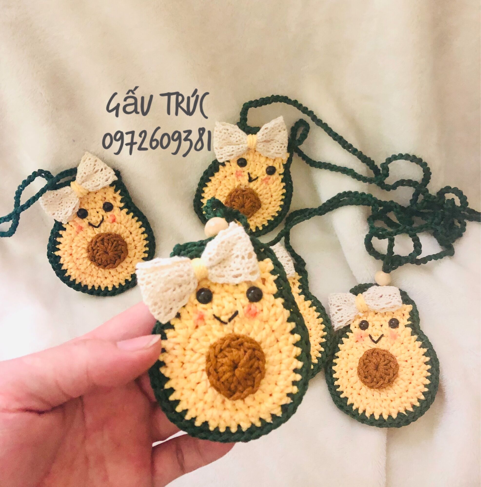 Túi đựng tỏi hình quả bơ