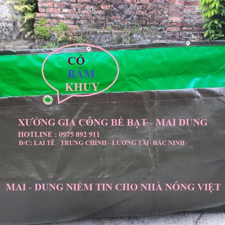 Bể bạt nuôi ốc , ếch cá 3x2x05 ( xanh bộ đội )