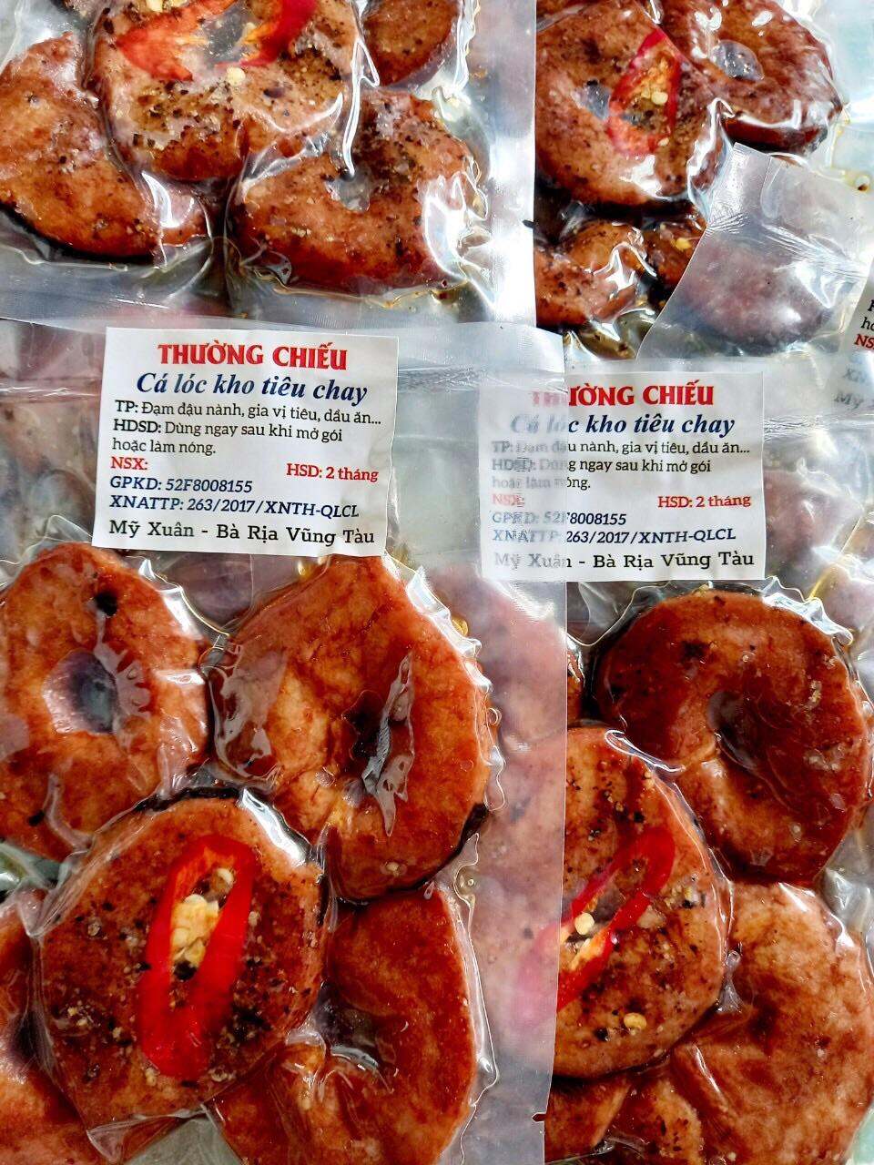 Cá lóc kho tiêu chay 30k/bịch