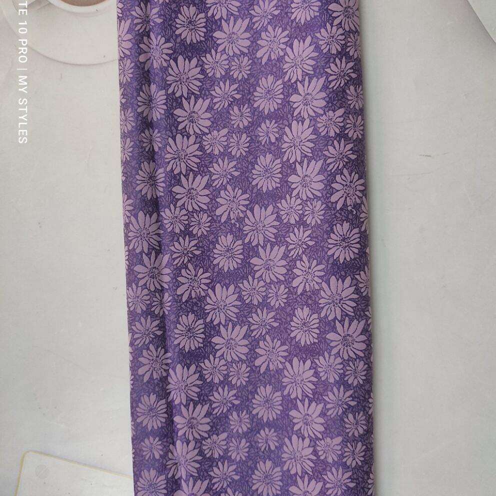 High-Quality Soft Silk Brocade Ao Dai Fabric with Woven Texture - Silk with Small Chrysanthemum Flowers