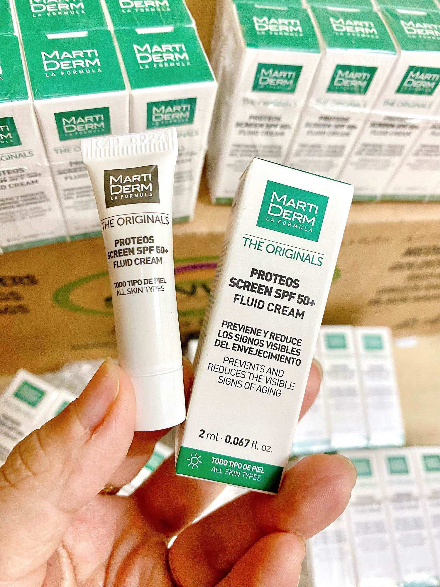 Kem chống nắng martiderm mini 2ml