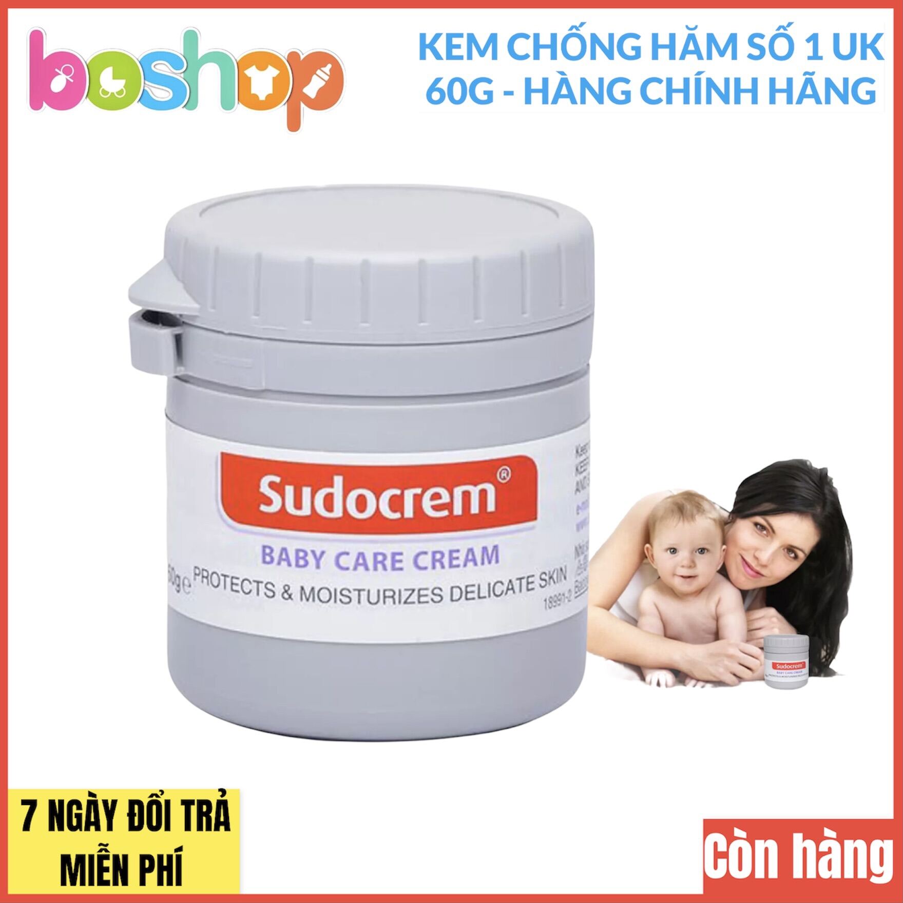 Kem chống hăm Sudocrem 60g đa năng số 1 UK & Ireland- hàng nhập khẩu