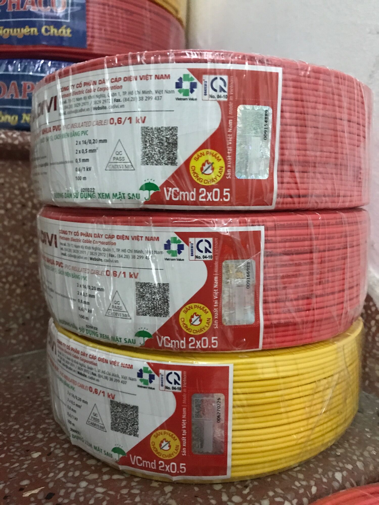 Dây điện Cadivi đôi mềm 2x0.5 (vcmd2x16) Cuộn 100m