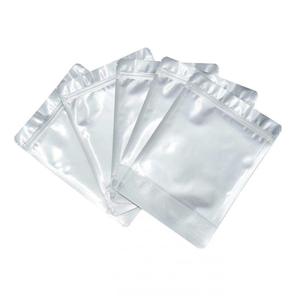 Túi zip bạc, zip chỉ đỏ dùng đựng bột có nhiều size, bán theo lạng