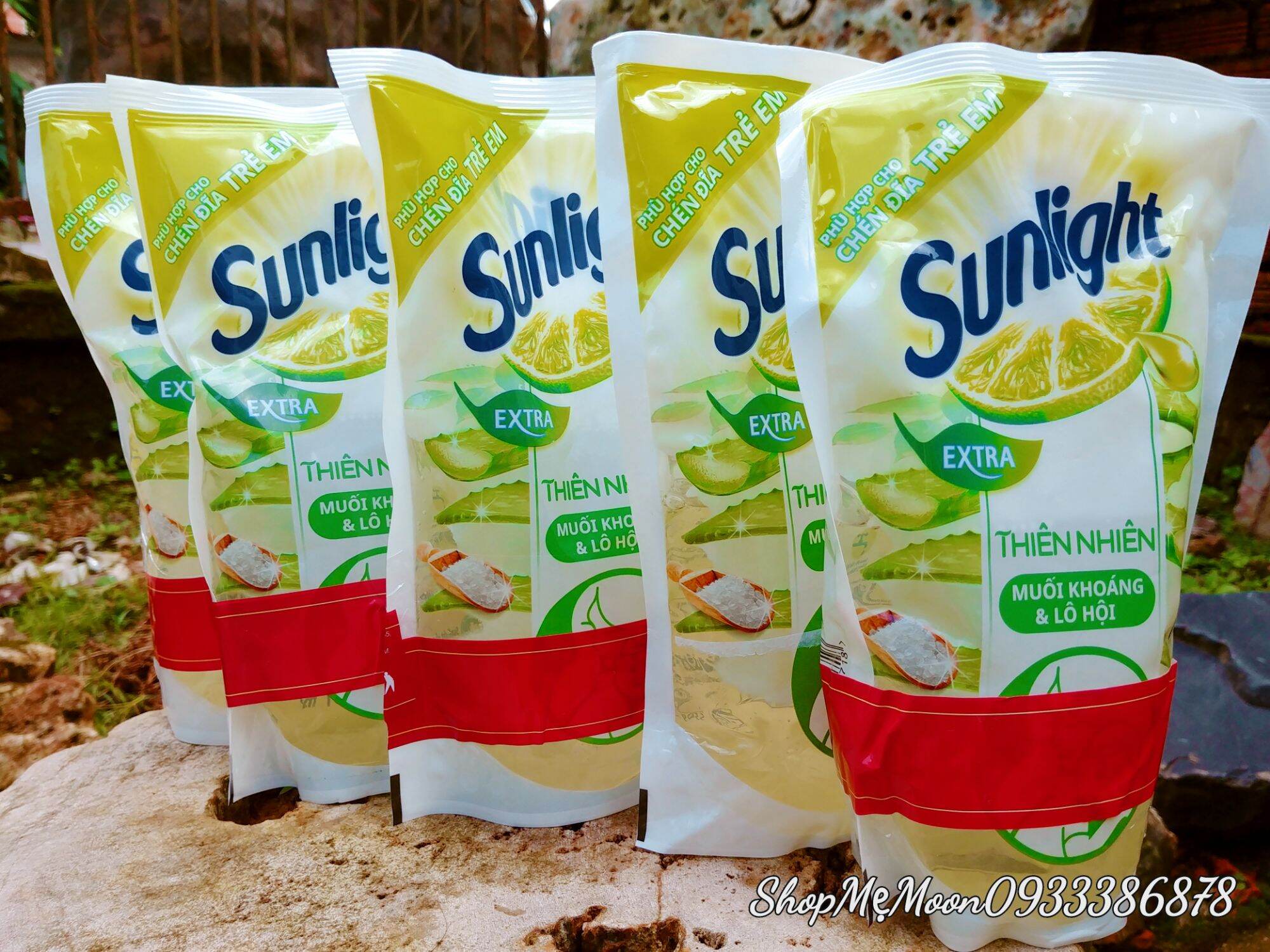 Nước rửa chén sunlight muối khoáng & lô hội
