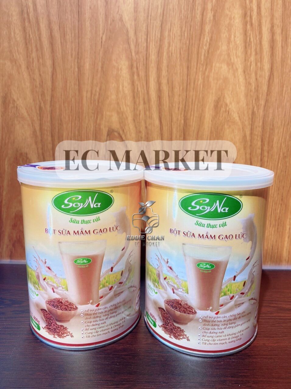 Sữa thực vật bột sữa mầm gạo lứt soyna hộp 400gram