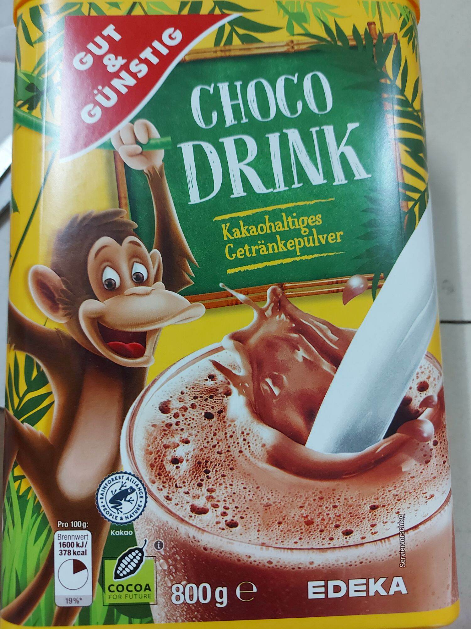 BỘT CACAO CHOCO DRINK  800G, ĐỨC NỘI ĐỊA, DATE 2026