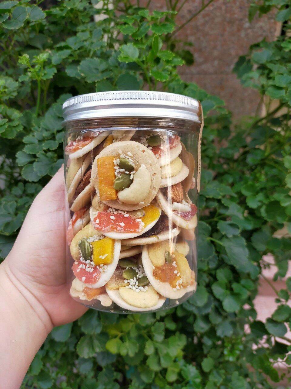 Bánh Điều đồng tiền mix hạt trái cây ngon nhiều dinh dưỡng hủ 250gr