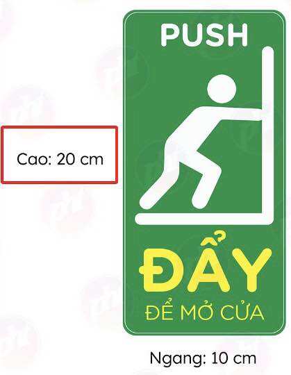 Set combo 2 dán cửa  "ĐẨY - KÉO Cửa Ra Vào PULL - PUSH, CỬA KÍNH ( XANH LÁ )