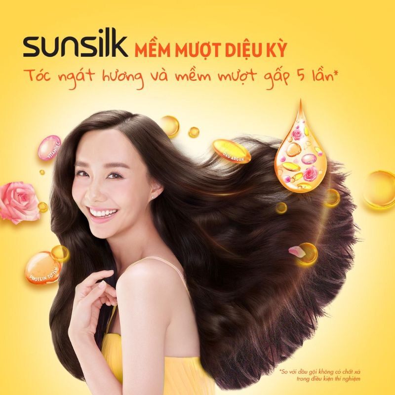 Dầu gội đầu sunsilk mượt tóc đen 1,4kg.