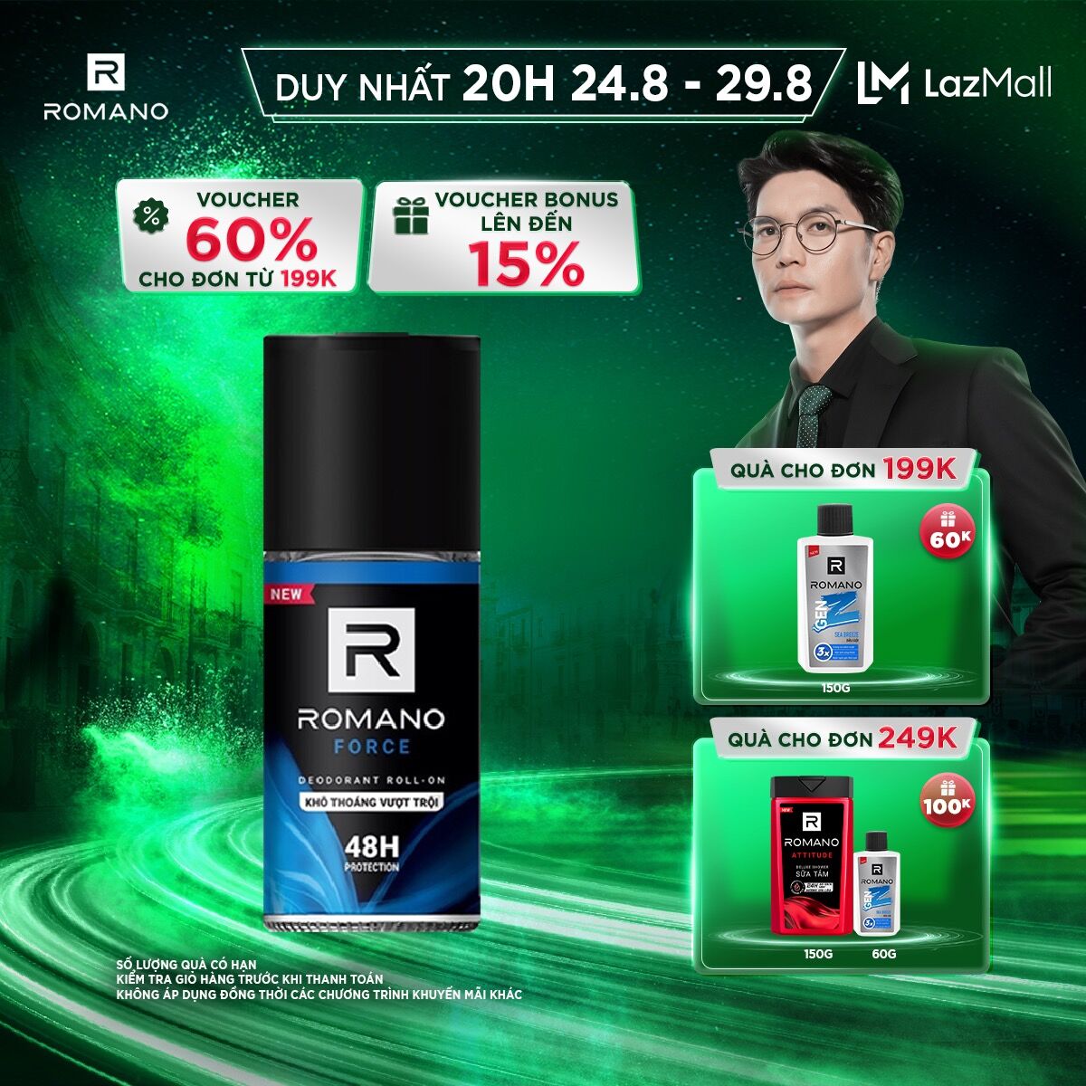 Lăn khử mùi Romano Force 50ml