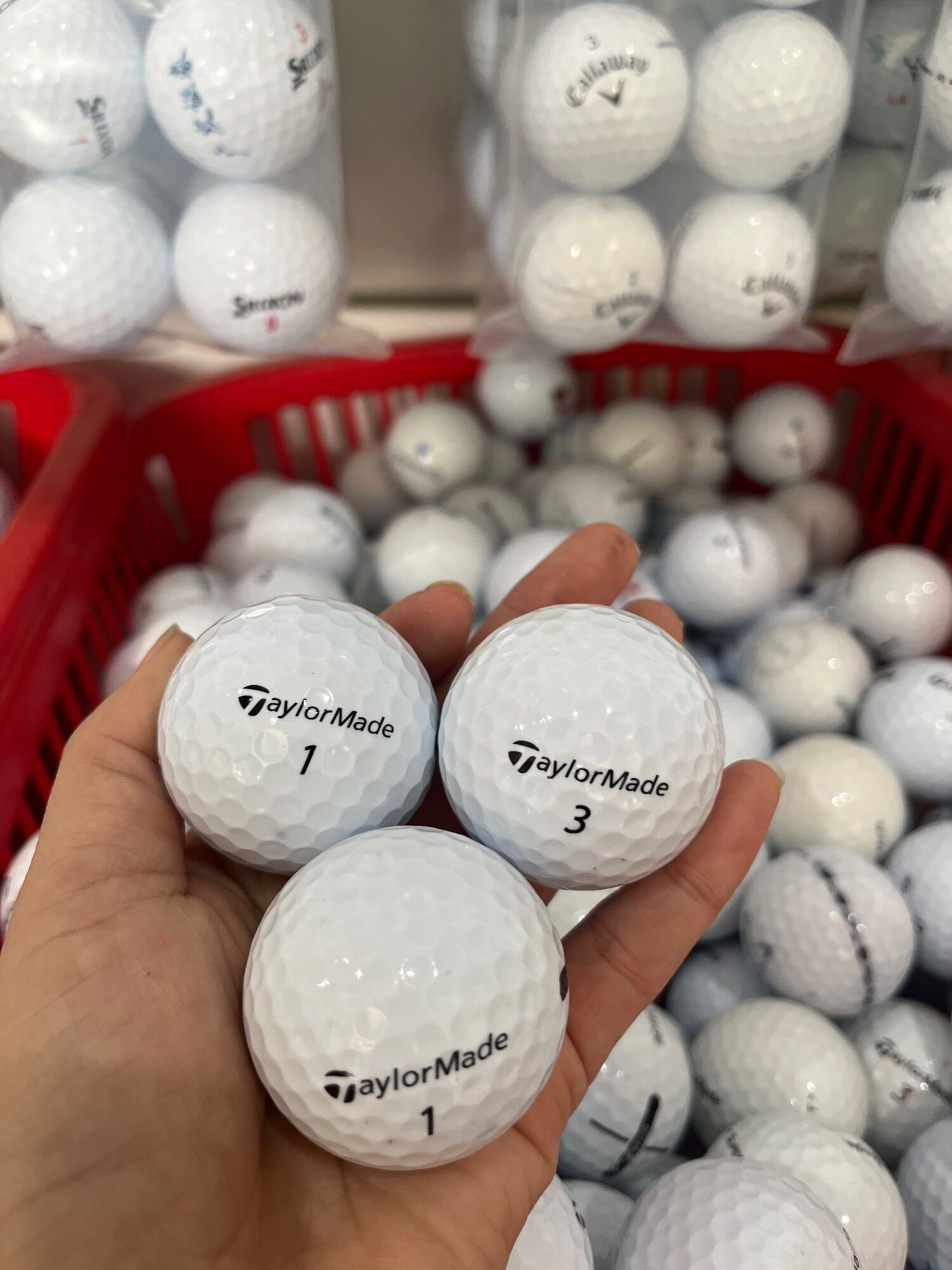 10 quả bóng golf taylormade độ mới 90% đến 99%