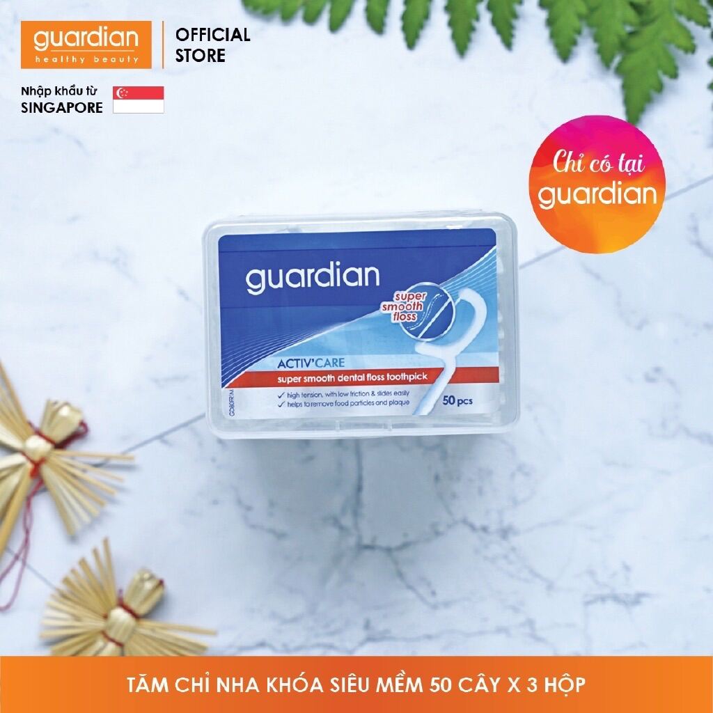 Tăm Chỉ Răng Nha Khoa Guardian – 50 Cây X 3 Hộp