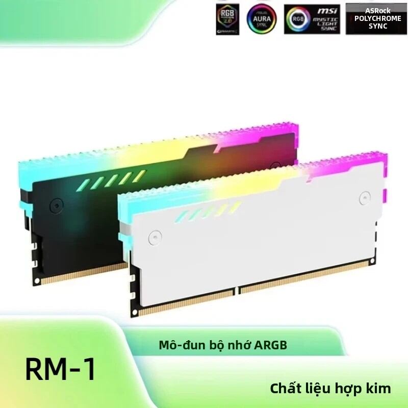 Tản Nhiệt RAM ARGB RM-1 5V-3PIN Cho Bộ Nhớ Máy Tính Để Bàn DDR2 DDR3 DDR4 DDR5 Tương Thích Với Aura Sync Giá 227,000 Đồng*Miễn phí vận chuyển