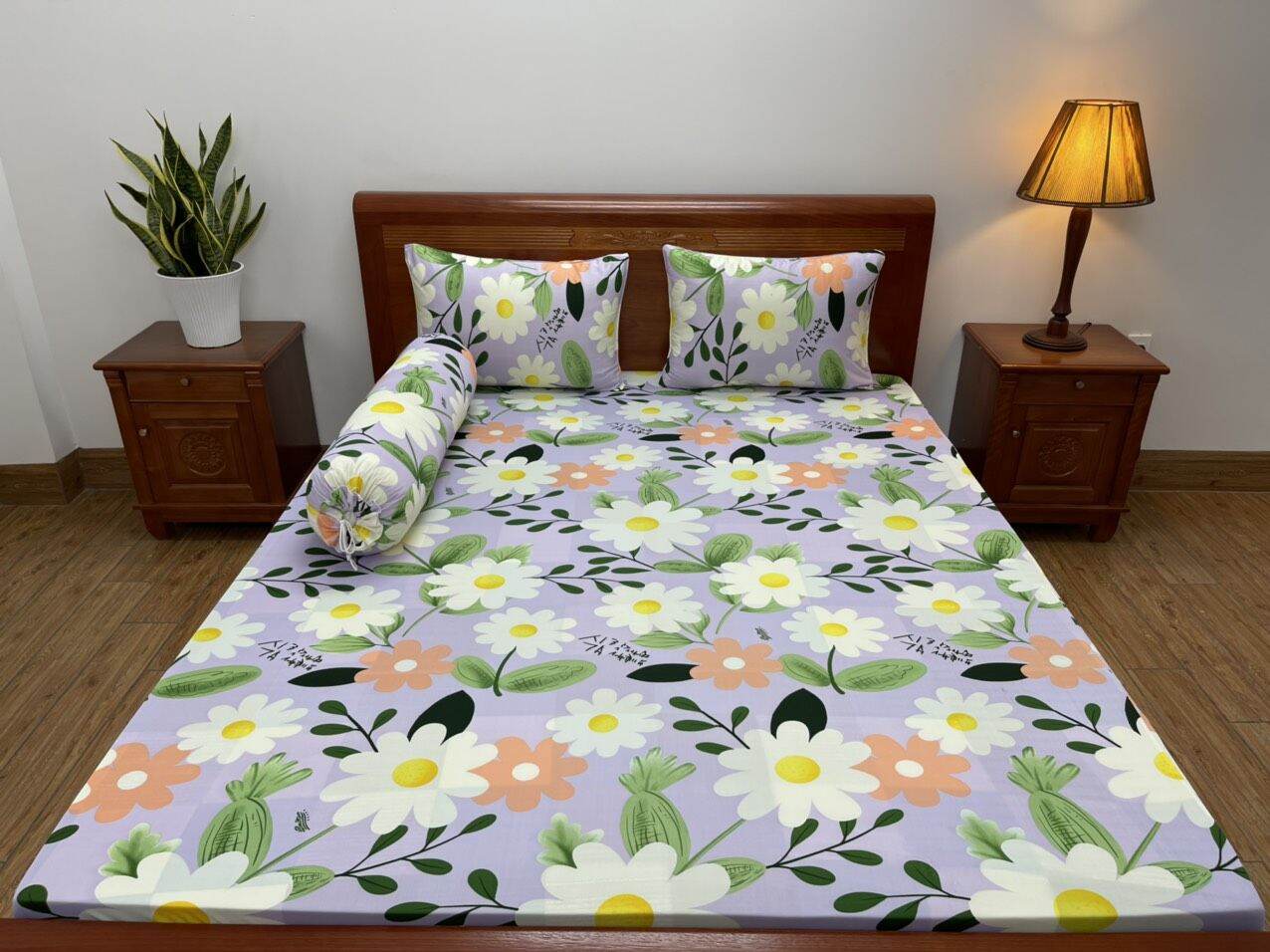 Bộ áo bọc nệm 2 mặt có dây khoá kéo size m6*2m nệm 11-15cm