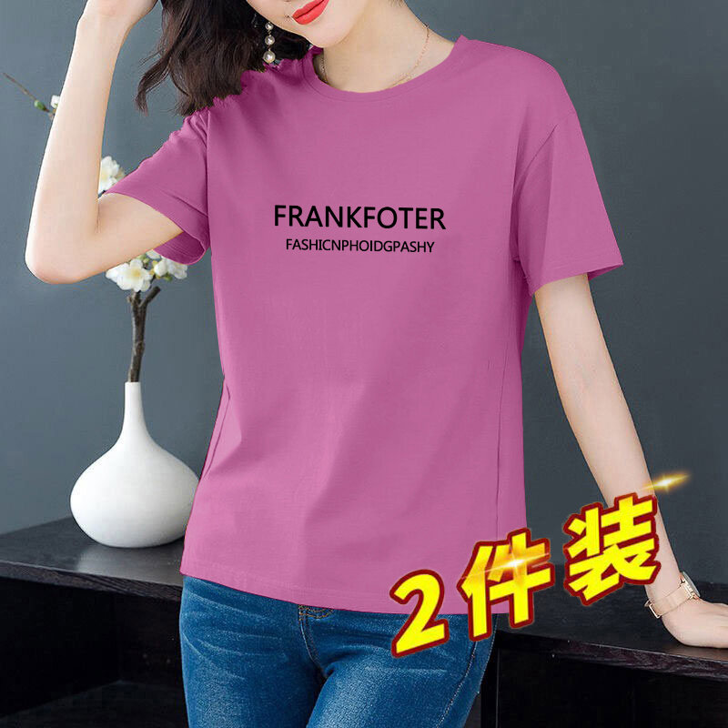 Áo Phông Ngắn Tay 2023 Cotton Cho Mẹ Trung Niên Áo Phông Thời Trang Cỡ Lớn Rộng Rãi Mẫu Mới Mùa Hè Cho Nữ Áo Trang Phục Nữ