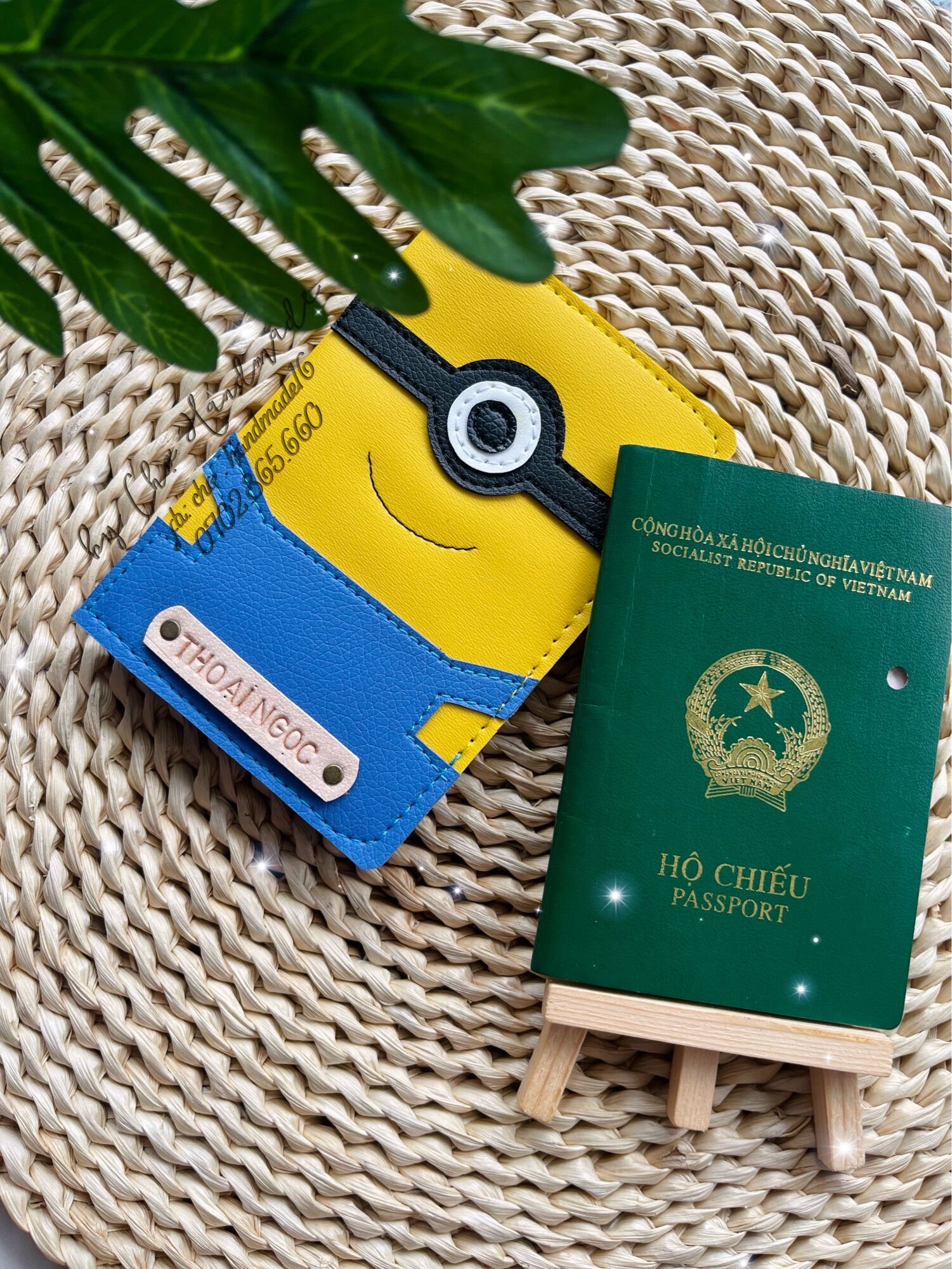 Bao hộ chiếu MINION, bọc hộ chiếu , bao da hộ chiếu , vỏ hộ chiếu
