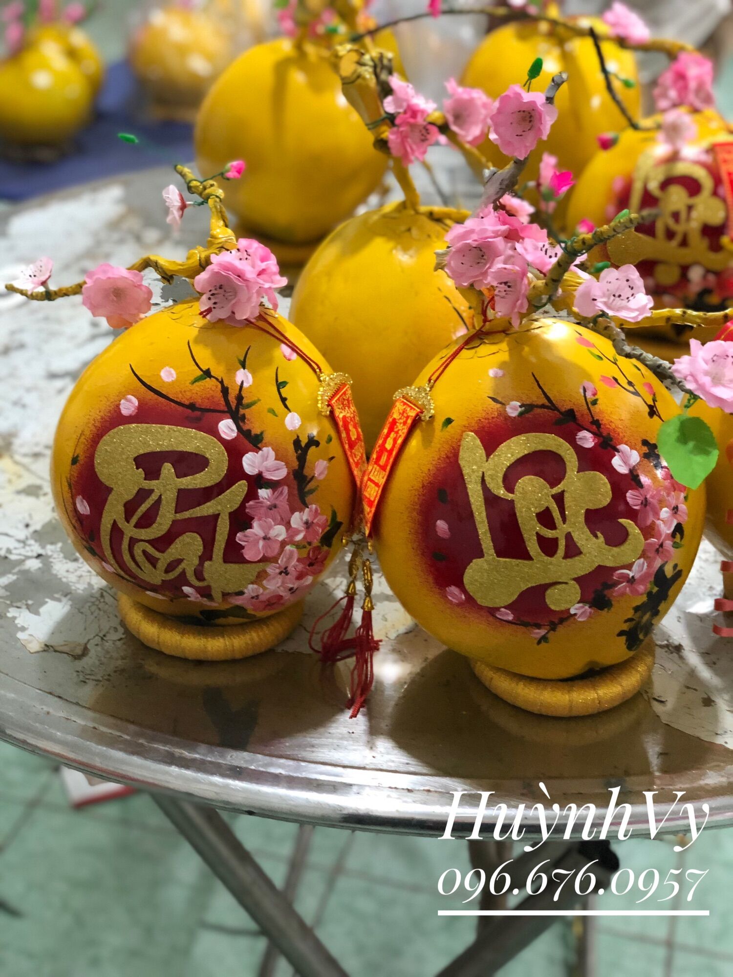 1 cặp đế chưng dừa, bưởi, dưa hấu tết