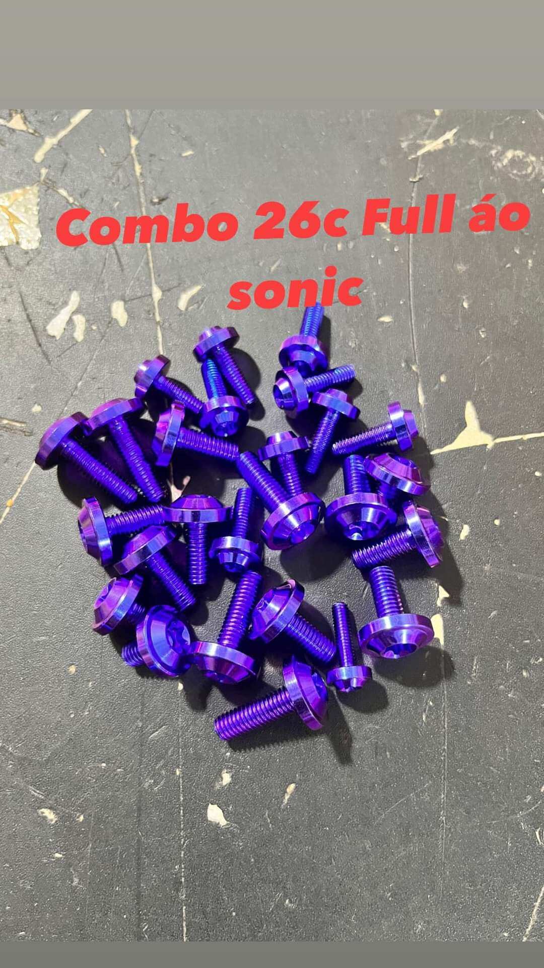 Combo ốc Titan Gr5  bắt full dàn áo các dòng xe cực đẹp.