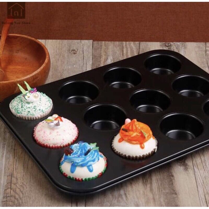 Khuôn cupcake 12 ô to / khuôn cupcake