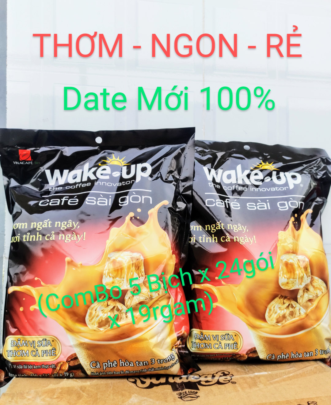 Combo 5 Bịch Cafe Wake Up Sài Gòn Thơm Ngon Rẻ (DATE MỚI)