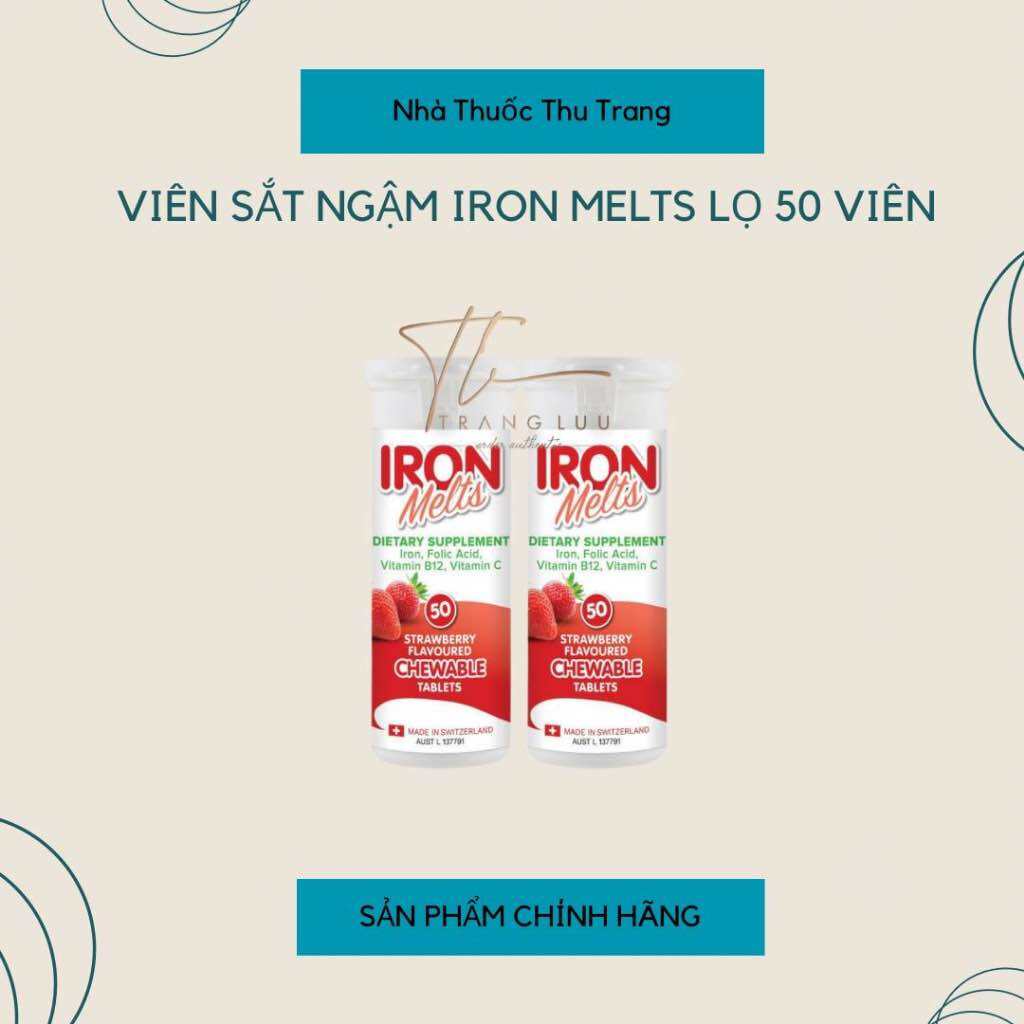 ĐỦ BILL- Viên Sắt Ngậm Iron Melt LỌ 50 VIÊN