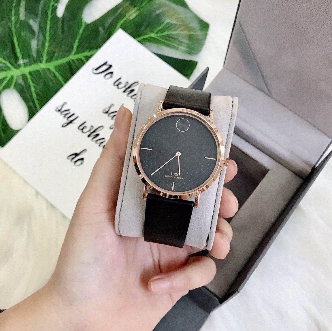 Đồng hồ nam IBSO dây da viền cực mỏng
