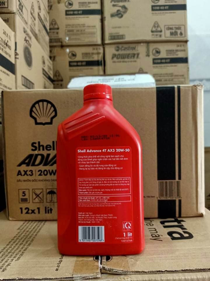 [HCM]Dầu nhớt Shell Advance 20W-50 AX3 (dung tích 1l)