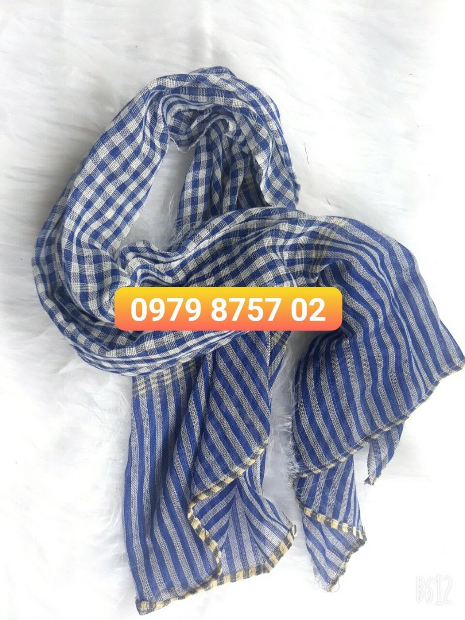 Khăn rằn 80cmx 1m7  MÀU XANH