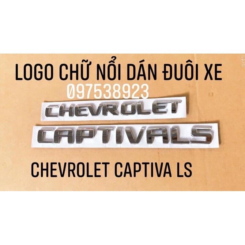 chữ nổi dán đuôi xe chevrolet captiva ls